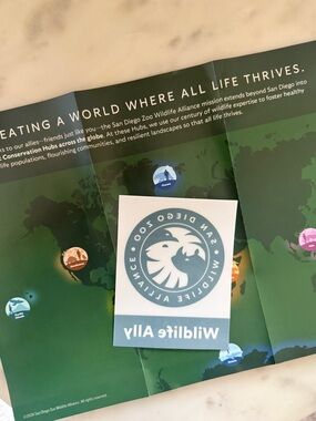 New San Diego Zoo Wildlife Alliance Wildife Ally decal window Sticker Blue